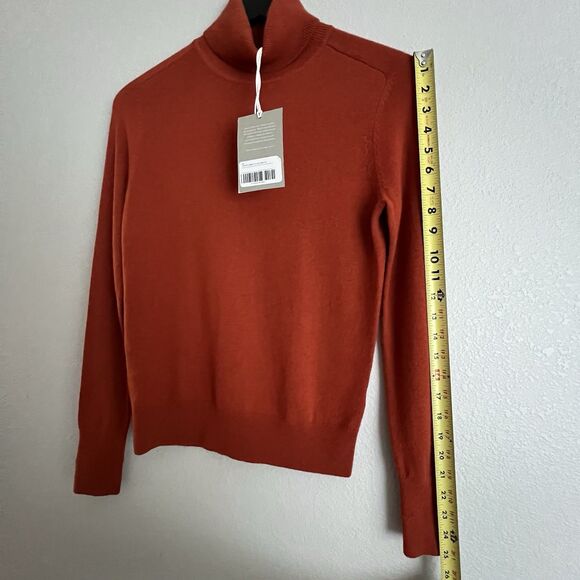 Everlane Women’s The Boxy Turtleneck in Cashmere Size XS Orange - Picture 7 of 9